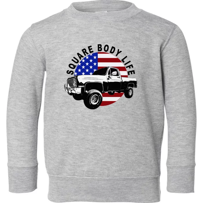 Classic Squarebody Truck 4x4 Square Body Toddler Sweatshirt