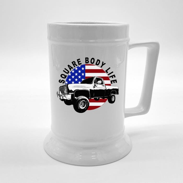 Classic Squarebody Truck 4x4 Square Body Front & Back Beer Stein