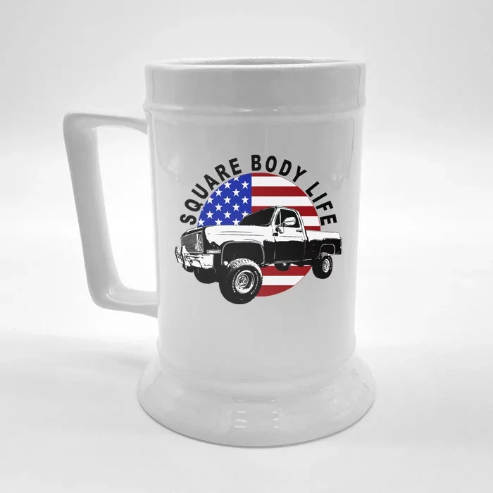 Classic Squarebody Truck 4x4 Square Body Front & Back Beer Stein