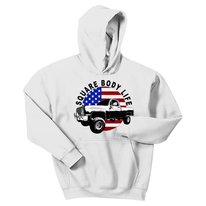 Classic Squarebody Truck 4x4 Square Body Kids Hoodie