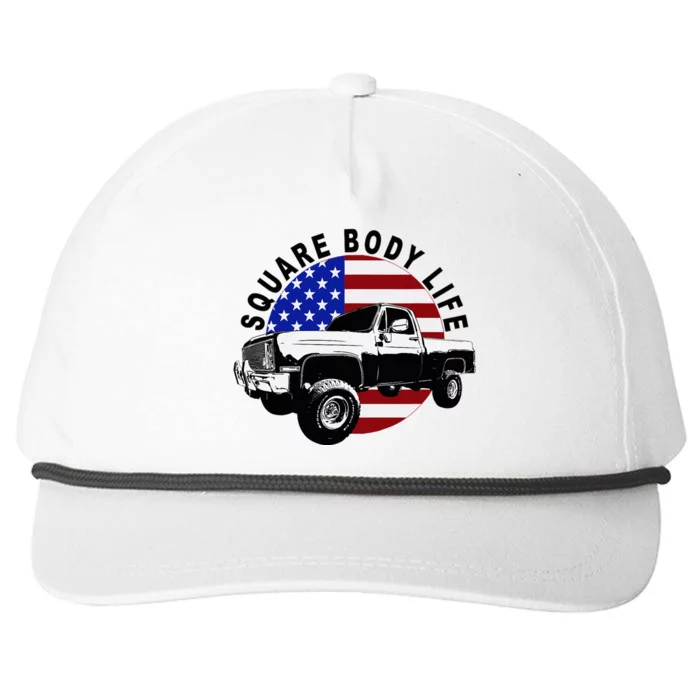 Classic Squarebody Truck 4x4 Square Body Snapback Five-Panel Rope Hat