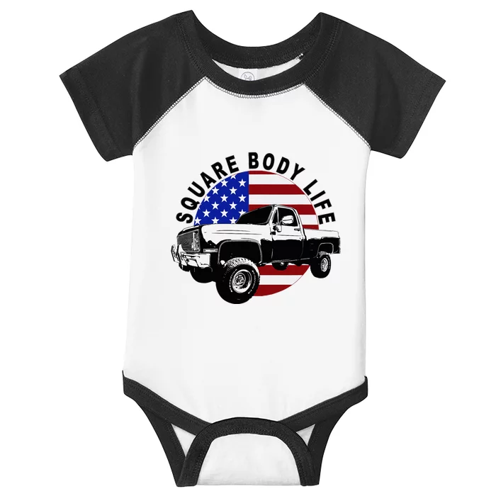 Classic Squarebody Truck 4x4 Square Body Infant Baby Jersey Bodysuit