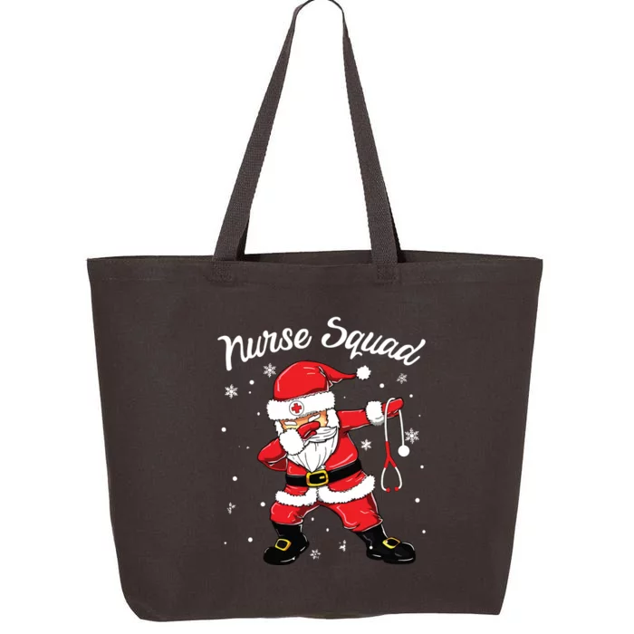 Christmas Scrub Tops Women Dabbing Santa Scrubs Nurse Squad 25L Jumbo Tote