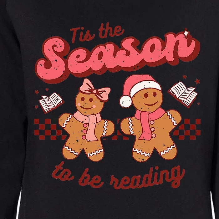 Christmas School Teacher Retro Librarian Groovy Xmas Books Womens California Wash Sweatshirt