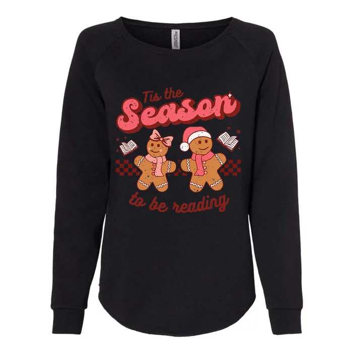 Christmas School Teacher Retro Librarian Groovy Xmas Books Womens California Wash Sweatshirt