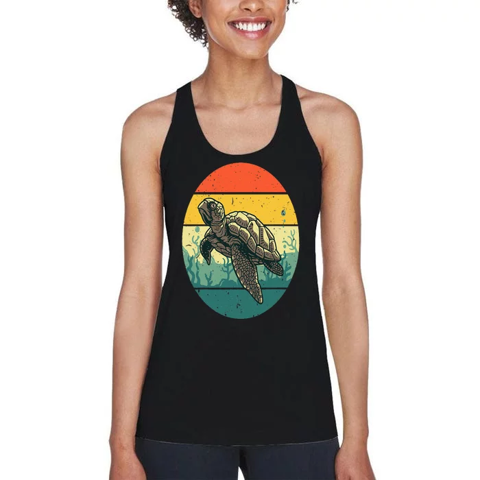 Cool Sea Turtle For  Tortoise Sea Animal Zookeeper Women's Racerback Tank