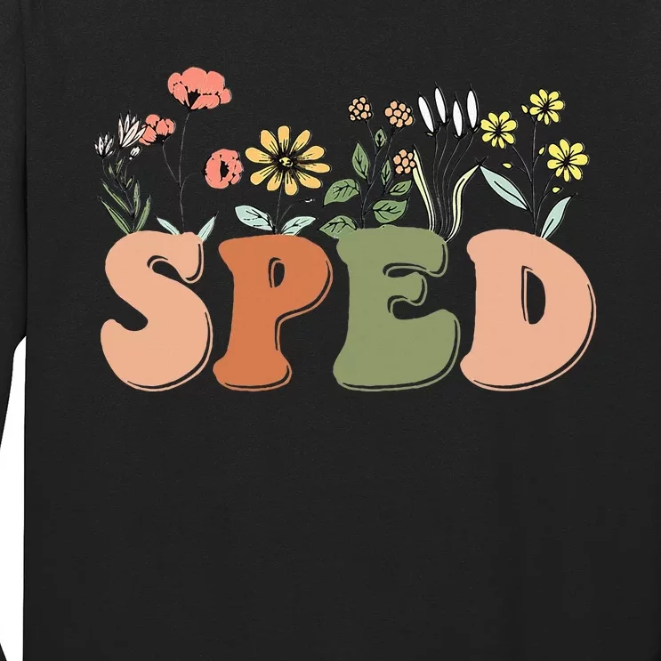 Cute SPED Teacher Special Education Wildflower SPED Teacher Long Sleeve Shirt