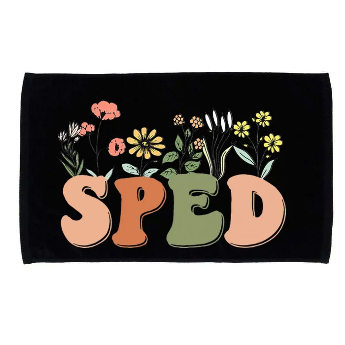 Cute SPED Teacher Special Education Wildflower SPED Teacher Microfiber Hand Towel