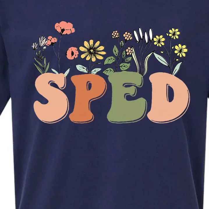 Cute SPED Teacher Special Education Wildflower SPED Teacher Sueded Cloud Jersey T-Shirt