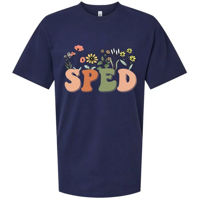 Cute SPED Teacher Special Education Wildflower SPED Teacher Sueded Cloud Jersey T-Shirt