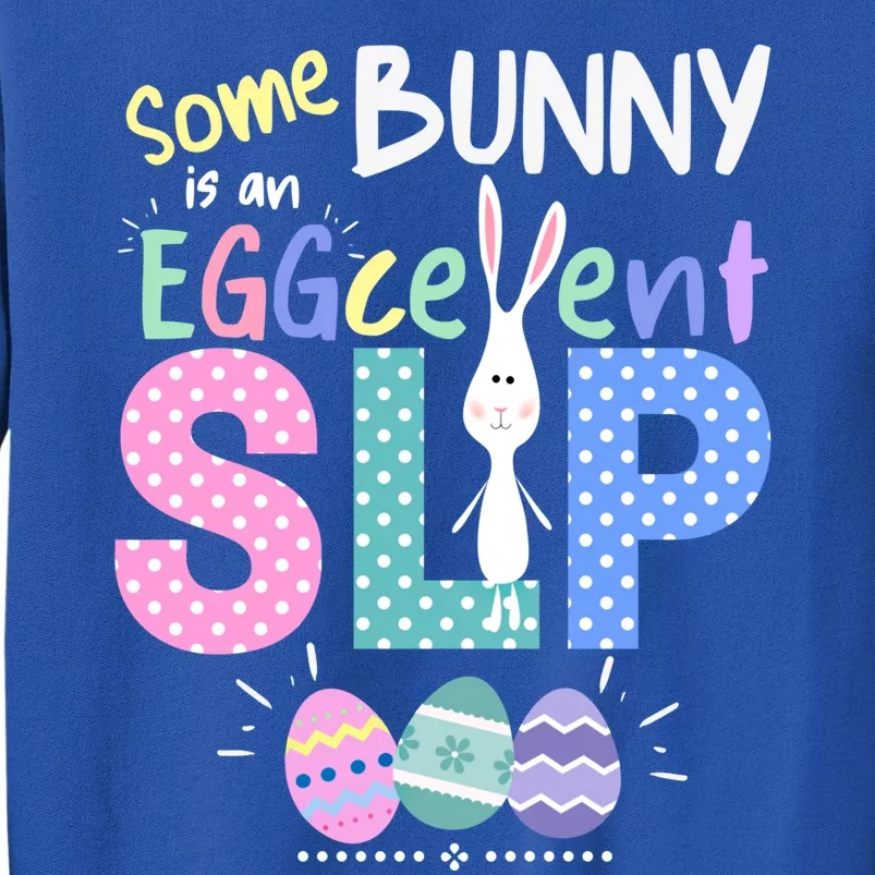 Cute Speech Therapy Easter Bunny Slp Eggcellent Therapist Meaningful Gift Sweatshirt