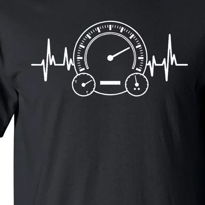 Car Speedometer Tee Auto Mechanic Guys Heartbeat Gifts Tall T-Shirt