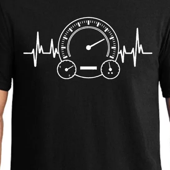 Car Speedometer Tee Auto Mechanic Guys Heartbeat Gifts Pajama Set