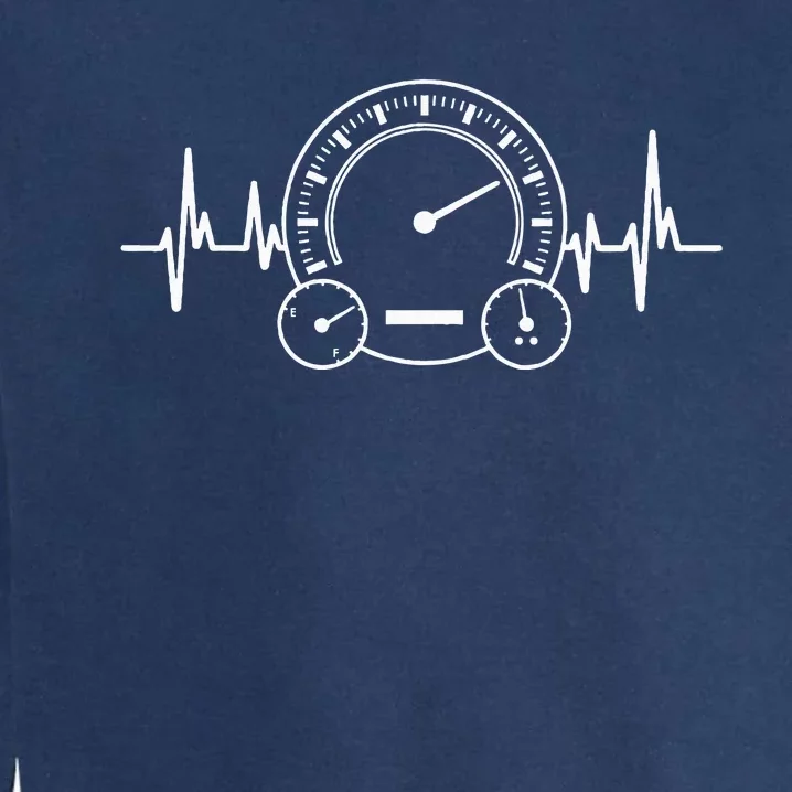 Car Speedometer Tee Auto Mechanic Guys Heartbeat Gifts Garment-Dyed Sweatshirt