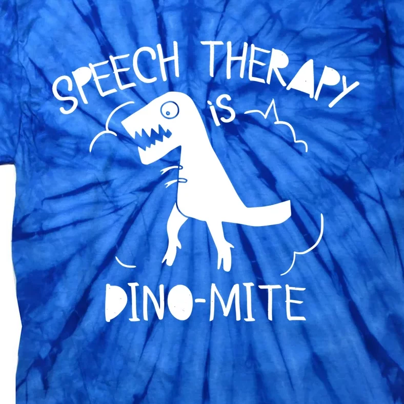 Cute Speech Therapy Meaningful Gift Dinosaur Speech Therapist Cool Gift Tie-Dye T-Shirt