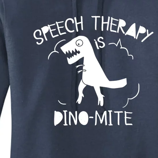 Cute Speech Therapy Meaningful Gift Dinosaur Speech Therapist Cool Gift Women's Pullover Hoodie