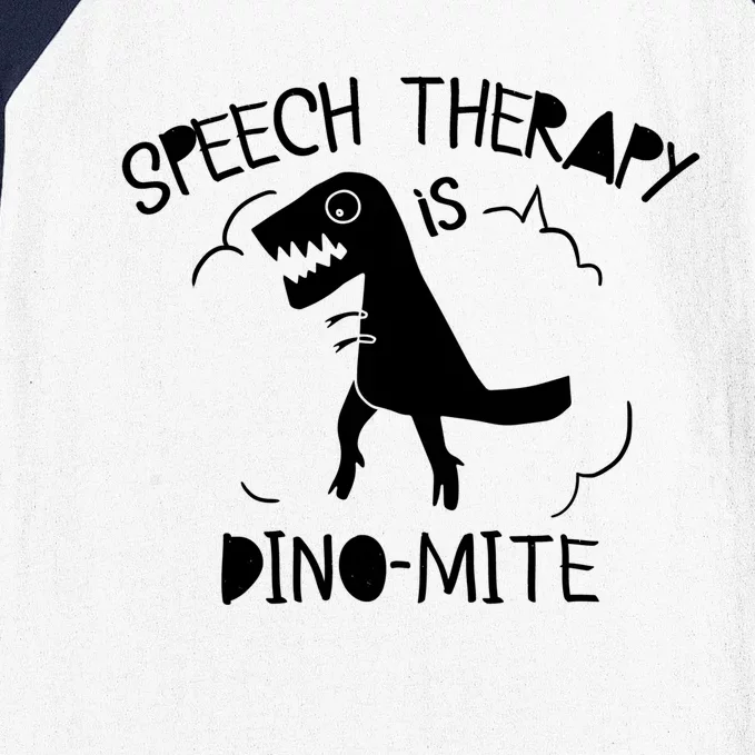 Cute Speech Therapy Meaningful Gift Dinosaur Speech Therapist Cool Gift Baseball Sleeve Shirt