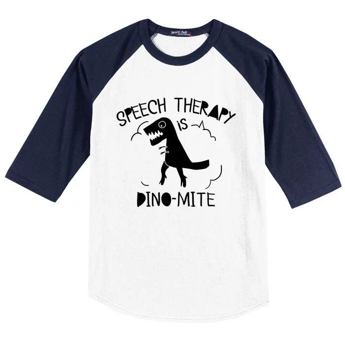 Cute Speech Therapy Meaningful Gift Dinosaur Speech Therapist Cool Gift Baseball Sleeve Shirt