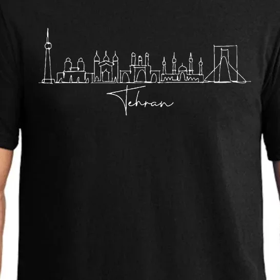 City Skyline Tehran Iran Pajama Set