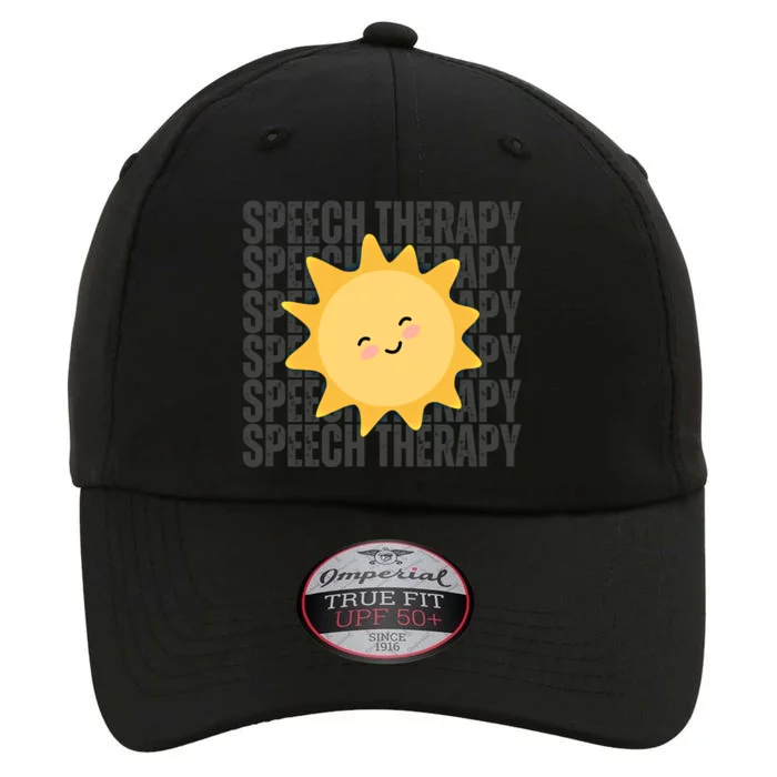 Cute Speech Therapy Slp Therapist Smiling Sun Gift The Original Performance Cap