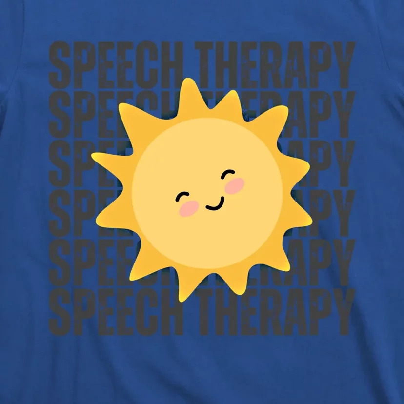 Cute Speech Therapy Slp Therapist Smiling Sun Gift T-Shirt