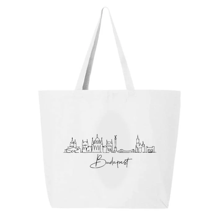 City Skyline Travel Souvenir Tourist Budapest Hungary 25L Jumbo Tote