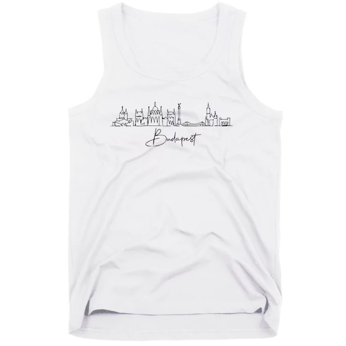 City Skyline Travel Souvenir Tourist Budapest Hungary Tank Top