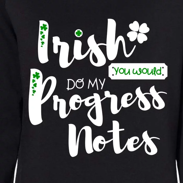 Cute Speech Therapy St Patrick's Day Therapist Shamrock Slp Gift Womens California Wash Sweatshirt