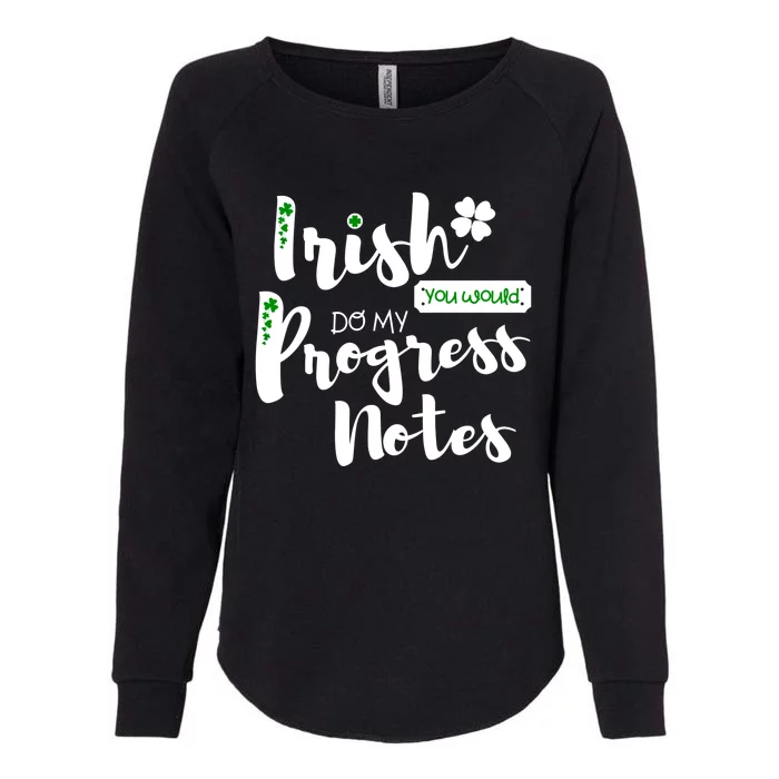 Cute Speech Therapy St Patrick's Day Therapist Shamrock Slp Gift Womens California Wash Sweatshirt