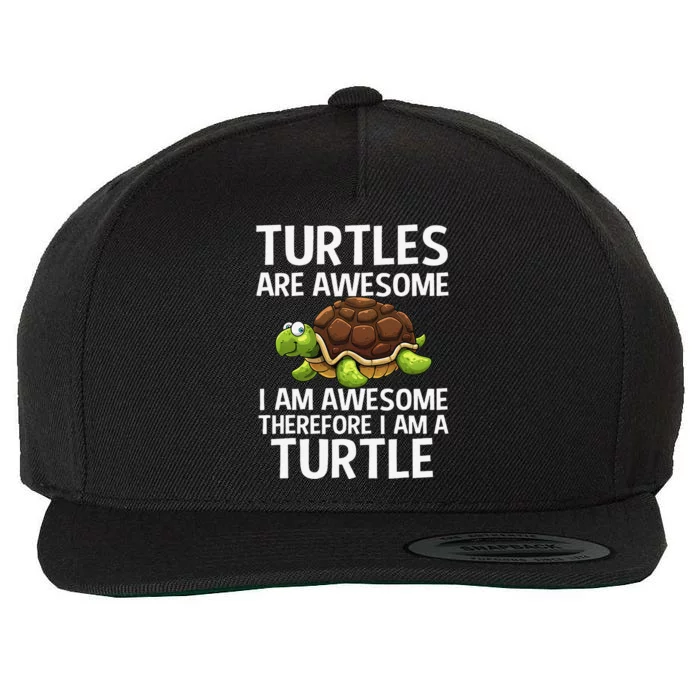 Cool Sea Turtle Design Tortoise Turtle Lover Wool Snapback Cap