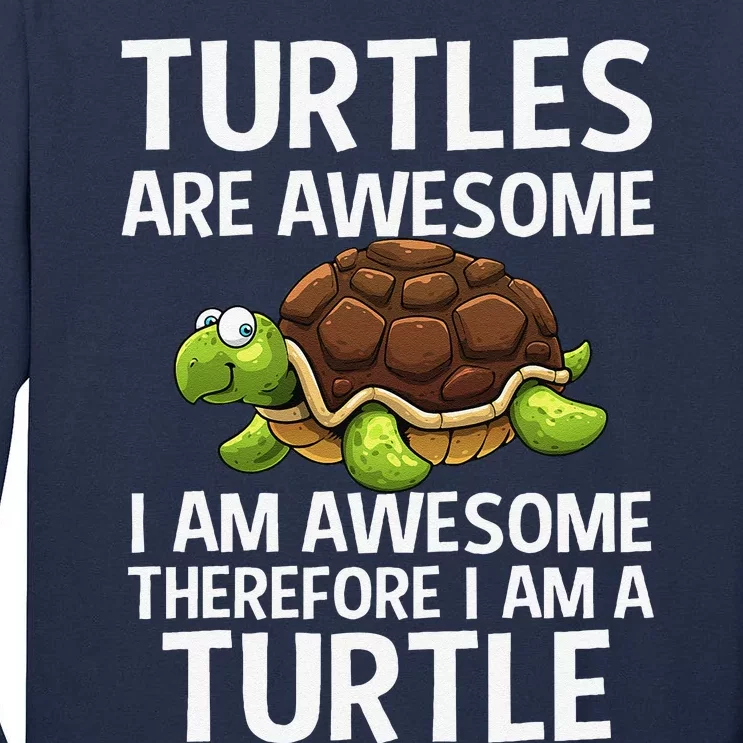 Cool Sea Turtle Design Tortoise Turtle Lover Tall Long Sleeve T-Shirt