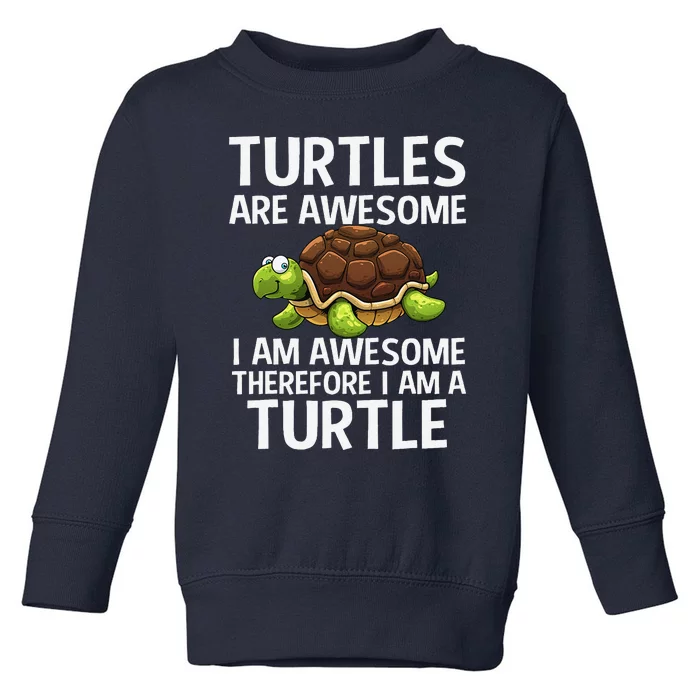 Cool Sea Turtle Design Tortoise Turtle Lover Toddler Sweatshirt