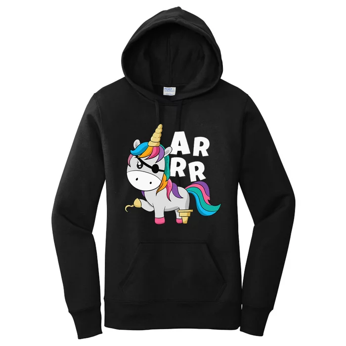 Caribbean Sea Thief Freebooter Unicorn Pirate Women's Pullover Hoodie