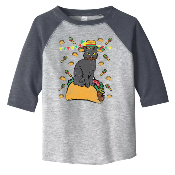 Cat Sitting Taco Cinco De Mayo Mexican Food Fiesta Party Toddler Fine Jersey T-Shirt