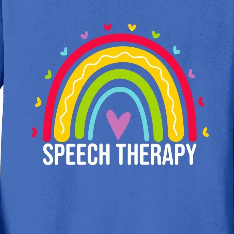 Cute Speech Therapy Therapist Speech Pathologist Gift Kids Long Sleeve Shirt