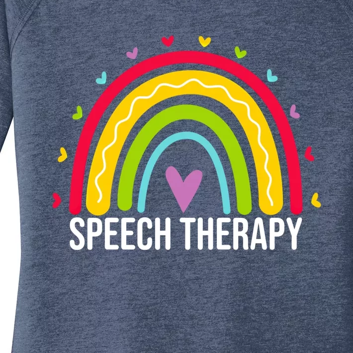 Cute Speech Therapy Therapist Speech Pathologist Gift Women's Perfect Tri Tunic Long Sleeve Shirt