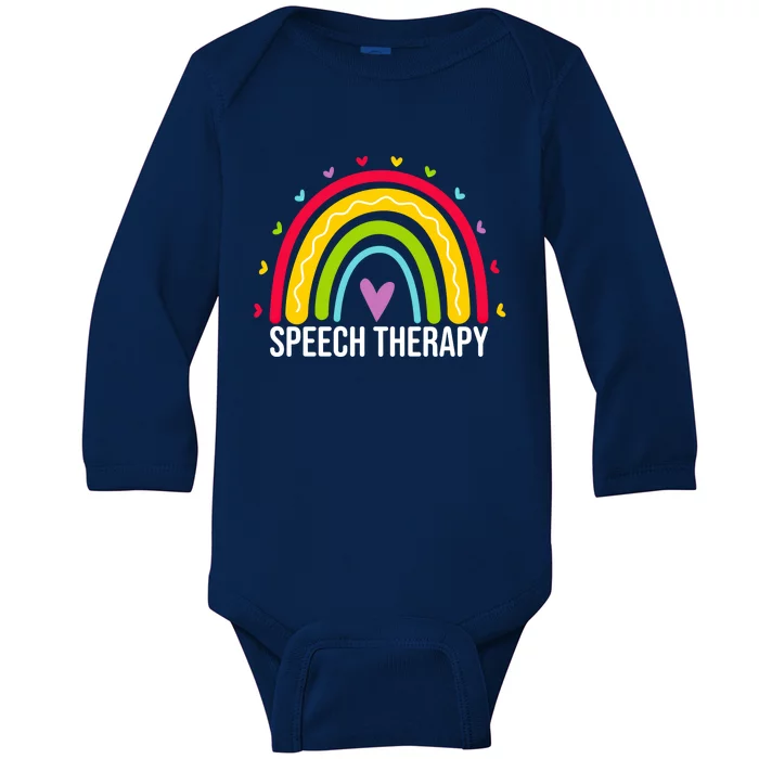 Cute Speech Therapy Therapist Speech Pathologist Gift Baby Long Sleeve Bodysuit