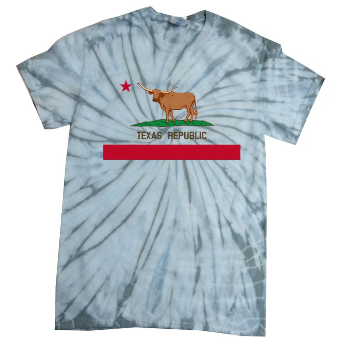 California Style Texas State Flag Tie-Dye T-Shirt