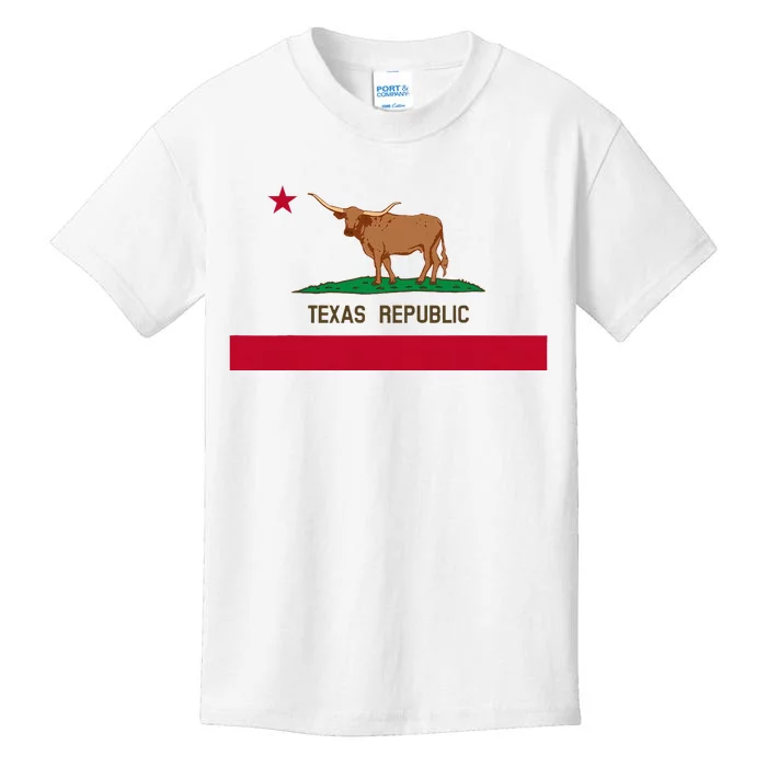 California Style Texas State Flag Kids T-Shirt