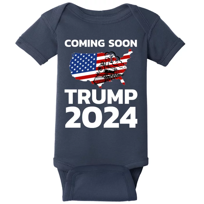 Coming Soon Trump 2024, Trump 4th Of July 2024 Baby Bodysuit