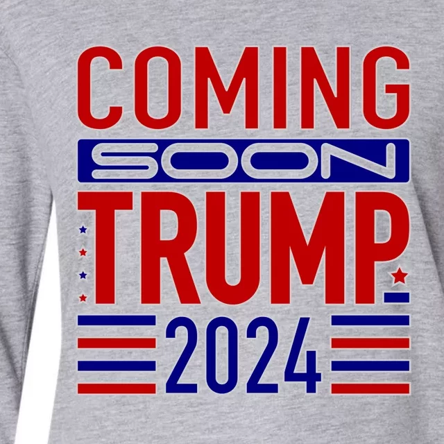 Coming Soon Trump 2024 Womens Cotton Relaxed Long Sleeve T-Shirt