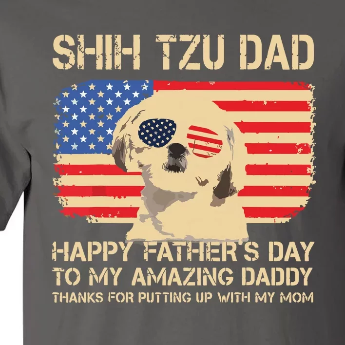 CREAM Shih Tzu Dad Happy Fathers Day To My Amazing Daddy Dog Tall T-Shirt