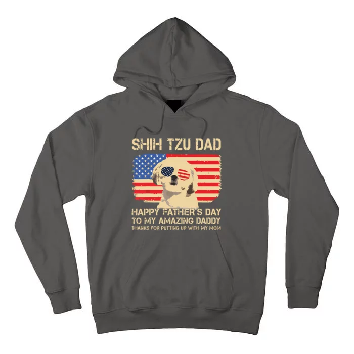 CREAM Shih Tzu Dad Happy Fathers Day To My Amazing Daddy Dog Tall Hoodie