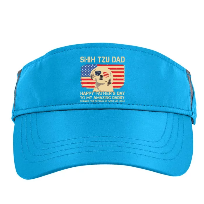 CREAM Shih Tzu Dad Happy Fathers Day To My Amazing Daddy Dog Adult Drive Performance Visor