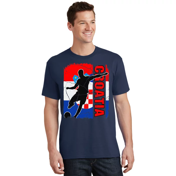 Croatia Soccer Team Croatian Flag Jersey Football Fans T-Shirt