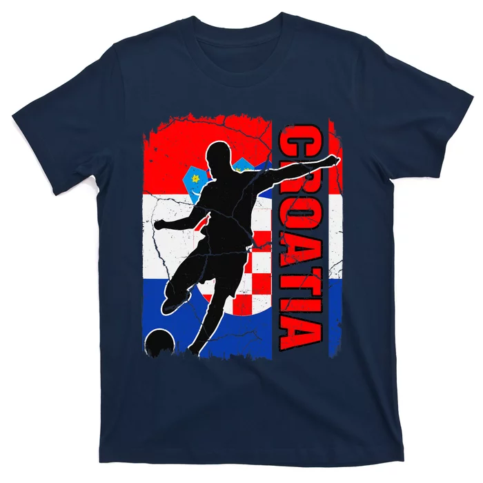 Croatia Soccer Team Croatian Flag Jersey Football Fans T-Shirt