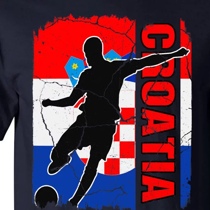 Croatia Soccer Team Croatian Flag Jersey Football Fans Tall T-Shirt