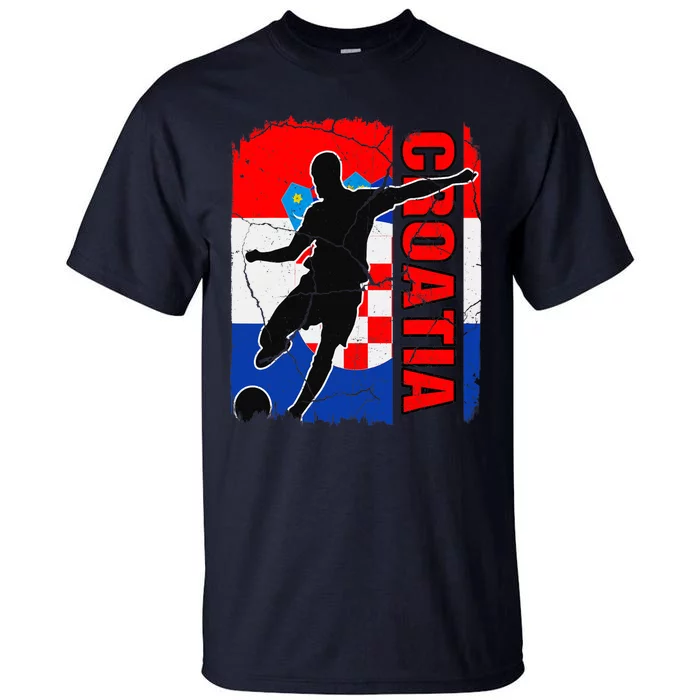 Croatia Soccer Team Croatian Flag Jersey Football Fans Tall T-Shirt