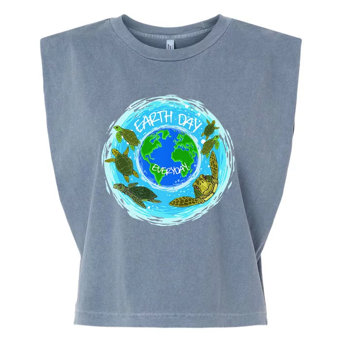 Cute Sea Turtles Earth Day Everyday Environmentalists Garment-Dyed Women's Muscle Tee