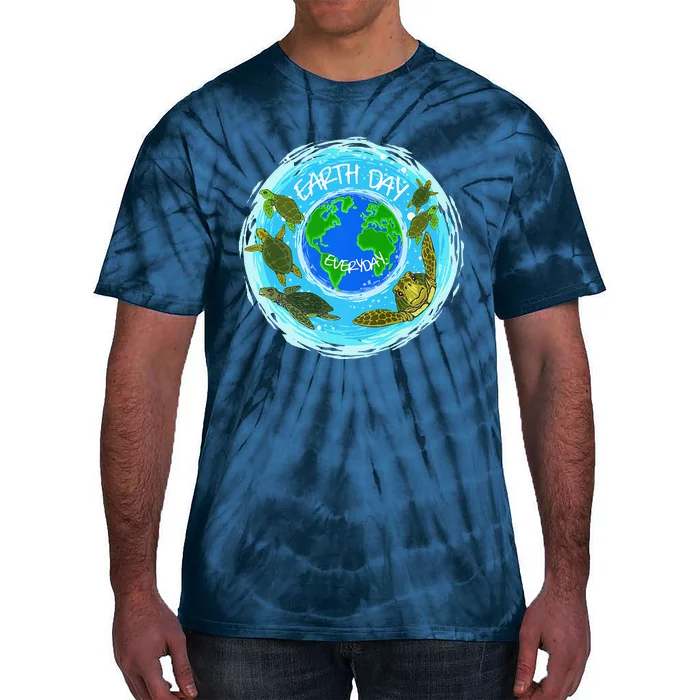 Cute Sea Turtles Earth Day Everyday Environmentalists Tie-Dye T-Shirt